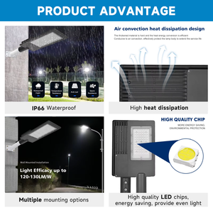Lampadaire LED étanche IP66 personnalisable à bas <span class=keywords><strong>prix</strong></span> d'usine 50W 100W 150W 200W éclairage extérieur de cour de jardin de route - Product Image 2