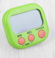 Minuteur de cuisine compact de marque originale avec interrupteur d'alimentation, rappel électronique et chronomètre