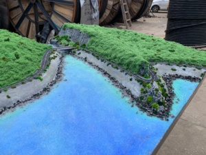 Diorama 3D personnalisé <span class=keywords><strong>Le</strong></span> <span class=keywords><strong>Morne</strong></span> <span class=keywords><strong>Maurice</strong></span>, Modè<span class=keywords><strong>le</strong></span> réaliste de paysage montagneux et océanique, Artisanat de paysage OEM/ODM haute précision 140*100cm - Product Image 1