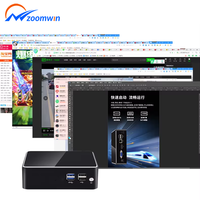 ZOOMWIN Nuevo Mini PC J4125 de Cuatro Núcleos, LAN 1000M, 6 Puertos USB, RAM DDR4, Almacenamiento MSATA, Pantalla HD 4K, Micro PC Portátil, Computadora Económica