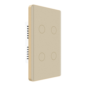 Chúng tôi tiêu chuẩn 4 gang vòng tròn thông minh màn hình cảm ứng <span class=keywords><strong>LED</strong></span> ánh sáng <span class=keywords><strong>Dimmer</strong></span> tường không dây ai điều khiển từ xa ZigBee vấn đề thông minh tường chuyển đổi - Product Image 2