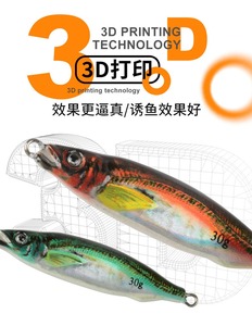TEASER WC-26 3D<span class=keywords><strong>ก</strong></span>ารพิมพ์โลหะJigล่อ 10G 15G 20G 25G 30G 40G 60G 80Gยาวต<span class=keywords><strong>ก</strong></span>ปลาโลหะJigbait Mini Jiggingล่อ - Product Image 4