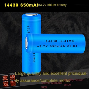 แบตเตอรี่โซลิดสเตตแบบชาร์จได้ 14430 3.7V 650mAh รูปทรงกระบอก พร้อมแคโทด LiCoO2 500 รอบการใช้งาน สำหรับระบบไฟฟ้า - Product Image 2