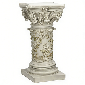 Soporte para Plantas con Diseño de Columna Romana Clásica, Pilar Griego de Resina Resistente para Decoración de Jardín o Balcón, Elegante Base Pedestal - Product Image 1
