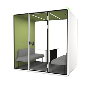 Office Pod Sound Isolation 4 Person Work Booth Large Movable Privacy Office Pod For Corporate Office Space - Product Image 4