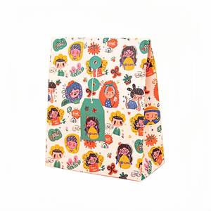 Bolsa de Regalo de Papel con Asa de Cuerda de Tres Hilos Anudada a Mano, con Diseño de Dibujos Animados, y Caja Sorpresa para Cumpleaños y Año Nuevo - Product Image 1