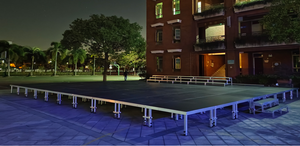 Escenario portátil modular de aleación de aluminio TUV para eventos en interiores/exteriores, fácil montaje, escenario plegable ligero para actuaciones. - Product Image 5