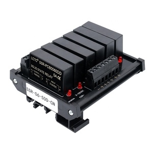 Módulo de relé de estado sólido, carril DIN de 6 canales, fácil de instalar, control de CC, CA, CC, positivo común, negativo - Product Image 1