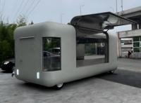 Kiosque alimentaire mobile sur mesure avec menu lumineux LED et écran pour centre commercial intérieur