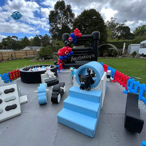 Aire <span class=keywords><strong>de</strong></span> jeux pour enfants noirs <span class=keywords><strong>avec</strong></span> <span class=keywords><strong>piscine</strong></span> à balles et équipement <span class=keywords><strong>de</strong></span> jeux doux pour les fêtes, les écoles, utilisation intérieure/extérieure - Product Image 3