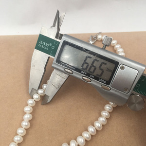 AA Grado 7 mm Botón Redondo Natural Agua Dulce Blanco, Rosa Perla Conjunto de Joyas para Boda Precio de Fábrica - Product Image 5