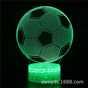 Lámpara de Mesa LED 3D Creativa con el Logotipo de los Cinco Equipos de las Grandes Ligas de Fútbol, Exclusiva para Ventas Transfronterizas, <span class=keywords><strong>Real</strong></span> <span class=keywords><strong>Madrid</strong></span>, Manchester United - Product Image 5