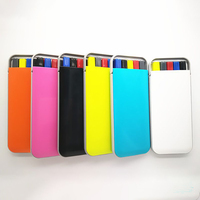 Juego de Marcadores Fluorescentes Personalizados 5 en 1, Regalo Promocional Brillante, Artículos de Oficina y Escolares, Marcador Fluorescente Colorido con Estuche