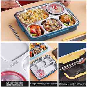 Wholesale Custom Food Grade Leakage-proof Metal Stainless Steel Bento Potluck <b>Lunch</b> <b>Box</b> - Product Image 6