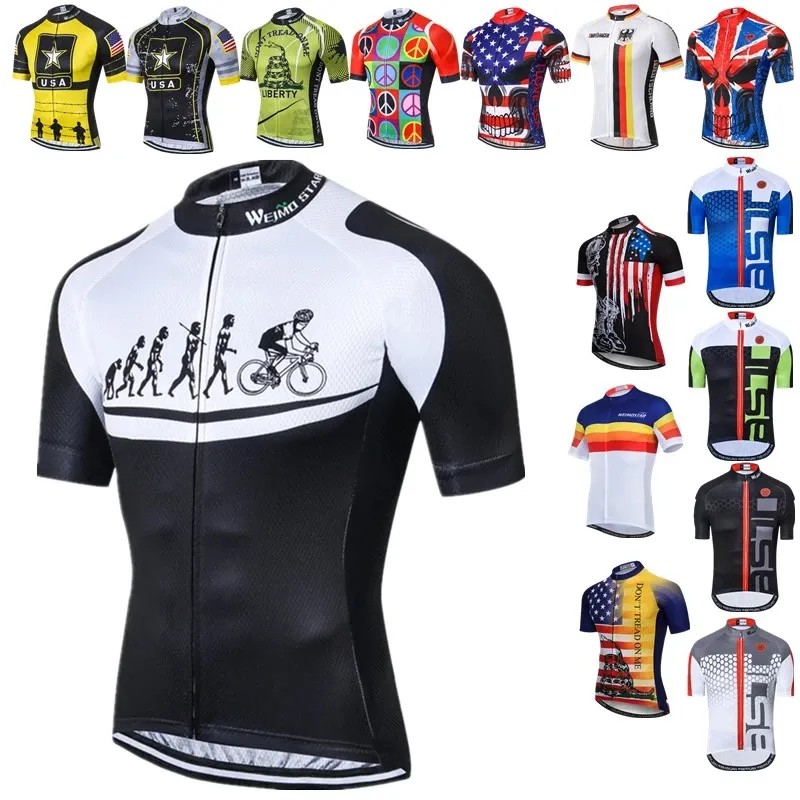 Pro Custom Cycling Jersey Men Team Racing Bicycle Cycling Clothing Maillot Ciclismo MTB Bike Jersey Top Cycling Shirt USA UK