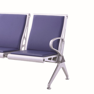 Asiento público europeo de respaldo alto de cuero PVC SG203P con reposabrazos para sala de espera de hospital o área exterior - Product Image 3