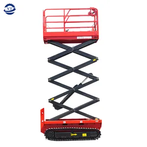 Outdoor Tracked Driven Hydraulic Lifting Equipment 350KG All Terrain Used Track Scissor Lift With CE