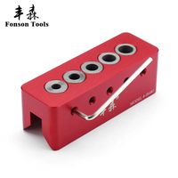90 Degree Straight Angle Drill Guide Pocket Hole Jig Kit Aluminum Alloy Hole Locator Doweling Jig Woodworking Tools