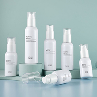 Diskon Besar Pabrik Langsung PP AS Serum Matte Putih Botol Kaca Pompa Pengap Putih 30Ml 50ML Set Botol Vakum Akrilik