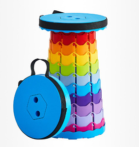 Tabouret pliant rétractable, portable, léger, télescopique, réglable, pour le camping, la pêche et les repas - Product Image 2