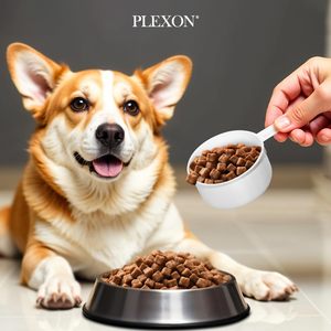 Nhỏ Pet Chow lưu trữ Canister trắng kim loại thức ăn cho chó container với Scoop và nắp 2 gallon điều trị lọ cho vật nuôi - Product Image 6