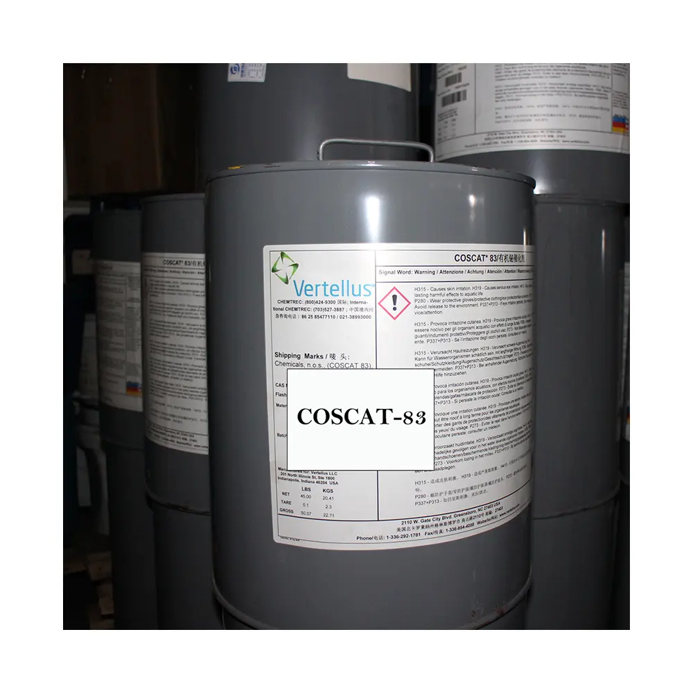Catalizador químico compuesto organometálico Coscat 8330R para sistemas de poliuretano de dos componentes aditivo deformador