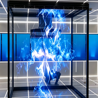 Écran LED transparent flexible P4*4 pour intérieur, haute luminosité, pour publicité sur vitrine