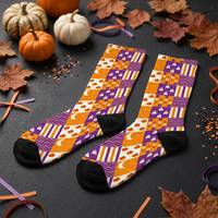 Chaussettes mi-mollet pour hommes Halloween, motif citrouille, chauve-souris, fantôme, chaussettes fantaisie tricotées saisonnières