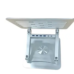 ORICO-Support d'ordinateur portable pliable en aluminium, 360 W, réglable, rotatif, avec HUB USB, 100