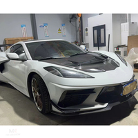 Capot moteur avant en fibre de carbone de style ZR1 pour Chevrolet Corvette C8 Z06 Stingray 2020-2025 Remplacement du capot en carbone