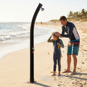 Douche solaire extérieure 20L, colonne de douche incurvée en ABS et <span class=keywords><strong>PVC</strong></span>, chauffée par l'énergie solaire, pour <span class=keywords><strong>piscine</strong></span>, jardin, plage, cour arrière, spa - Product Image 5