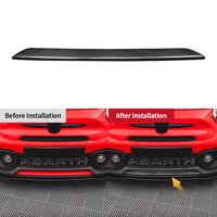 Placa Frontal de Carbono Shasha, Fibra de Carbono Real, Accesorios Exteriores de Decoración para Fiat 500 ABARTH 595 695 Todos los Modelos