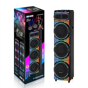 NDR-3260 12 pouces <span class=keywords><strong>Kara</strong></span> Mobile haute puissance haut-parleur RGB LED éclairage Mini pour scène KTV carré danse Audio et usage domestique - Product Image 3