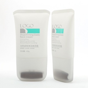 Tube cosmétique en plastique souple 120g personnalisé avec logo, tête de brosse à rouleau, capuchon à vis transparent, emballage vide pour nettoyant visage BB, vente en gros - Product Image 1