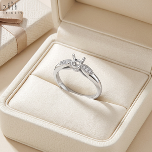 แหวนหมั้นเพชรแท้ดีไซน์ใบไม้โรแมนติกคุณภาพสูง ทองคำขาว 18K สำหรับผู้หญิง ของขวัญแต่งงานและวันครบรอบ - Product Image 6
