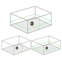 Niveau laser Huepar 901CG à auto-nivellement, 360° horizontal, ligne croisée, mode impulsion multi-extérieur, 5 lignes, faisceau vert