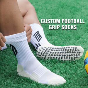 Chaussettes de football personnalisées antidérapantes pour hommes avec logo sur le dessous – Modèle Printemps - Product Image 1
