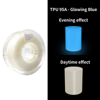 Filamen TPU 95A Glow in the Dark Grosir 1.75mm 1Kg Fleksibel Bercahaya untuk Printer 3D