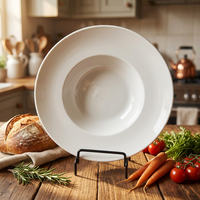Assiettes de service blanches personnalisées en mélamine pour pâtes, mariage, qualité alimentaire, en plastique, pour dîner et dessert, vente en gros