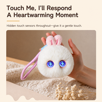 Décoration de chambre d'enfant, lapin en peluche intelligent AI, jouet interactif avec yeux LED, chat vocal, application WiFi, cadeau