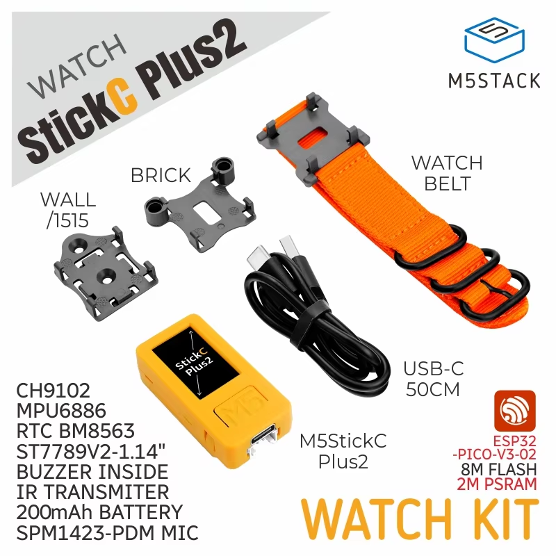 Chipboard M5stack M5stickc Plus-plus2 With Watch Accessories Mini Iot Development Kit 1.14-inch Tft Screen Iot Controller