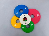 Plaques de musculation en gros avec revêtement en caoutchouc, couleur personnalisée, application universelle, 0,5 kg, 1 kg, plaques fractionnelles