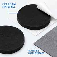 Coussin en mousse EVA auto-adhésif noir résistant à la friction et à la chaleur, adapté aux coussinets adhésifs plats, ronds et carrés
