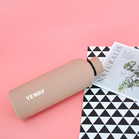 Bouteille d'eau Yeway la plus populaire, 500 ml, 750 ml, à double paroi, à petite ouverture, en acier inoxydable, isolée sous vide