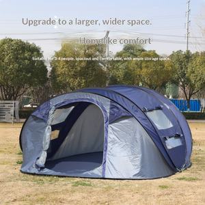 Grande <span class=keywords><strong>tente</strong></span> de camping automatique portable en forme de bateau avec une chambre, imperméable et résistante aux UV, capacité 4-5 personnes - Product Image 4