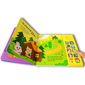 Thân Thiện Với Môi Tùy Chỉnh In Ấn Bì<span class=keywords><strong>a</strong></span> Cứng Kid Âm Thanh Cuốn Sách Âm Thanh Mô-đun Đồ Chơi Giáo Dục Push Button Âm Thanh Sách Cho Trẻ Em - Product Image 4