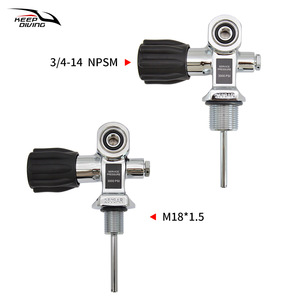 วาล์วถังดำน้ำแบบสกูบา 3/4-14 NPSM M18x1.5 แรงดันสูง สำหรับดำน้ำ - Product Image 1