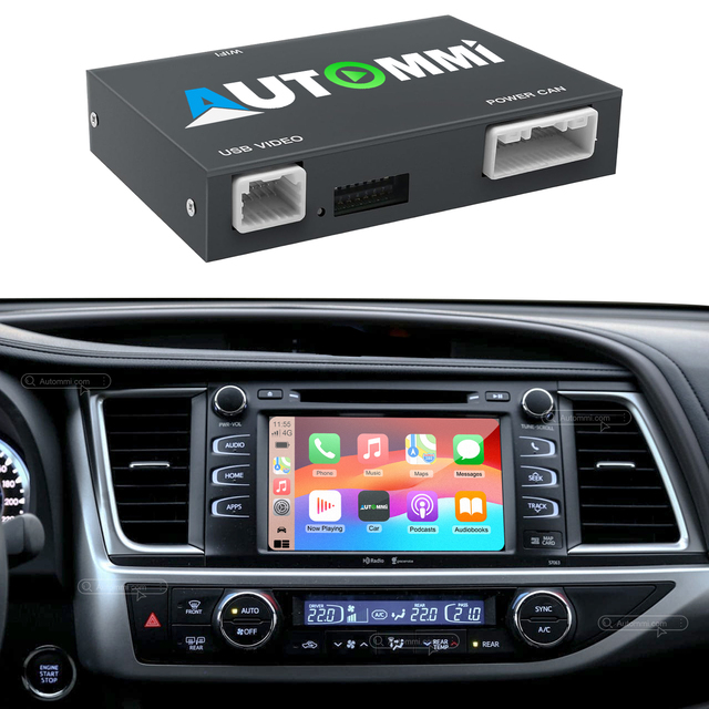 Wireless Apple CarPlay Android Auto Decoder Module Interface Kit for Toyota Highlander/RAV4/Corolla/Tundra/CH-R/Alphard/86/Camry