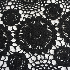 Tissu en dentelle guipure de haute qualité, moins cher, soluble dans l'eau, 100% polyester, couleur personnalisée, tendance, pour robe - Product Image 3