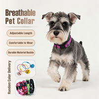 Collier pour chien en nylon réglable et personnalisable, style moderne, doux, avec logo personnalisé – Accessoires pour chien à motif uni moderne